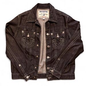 True Religion Men's Black Denim Jacket